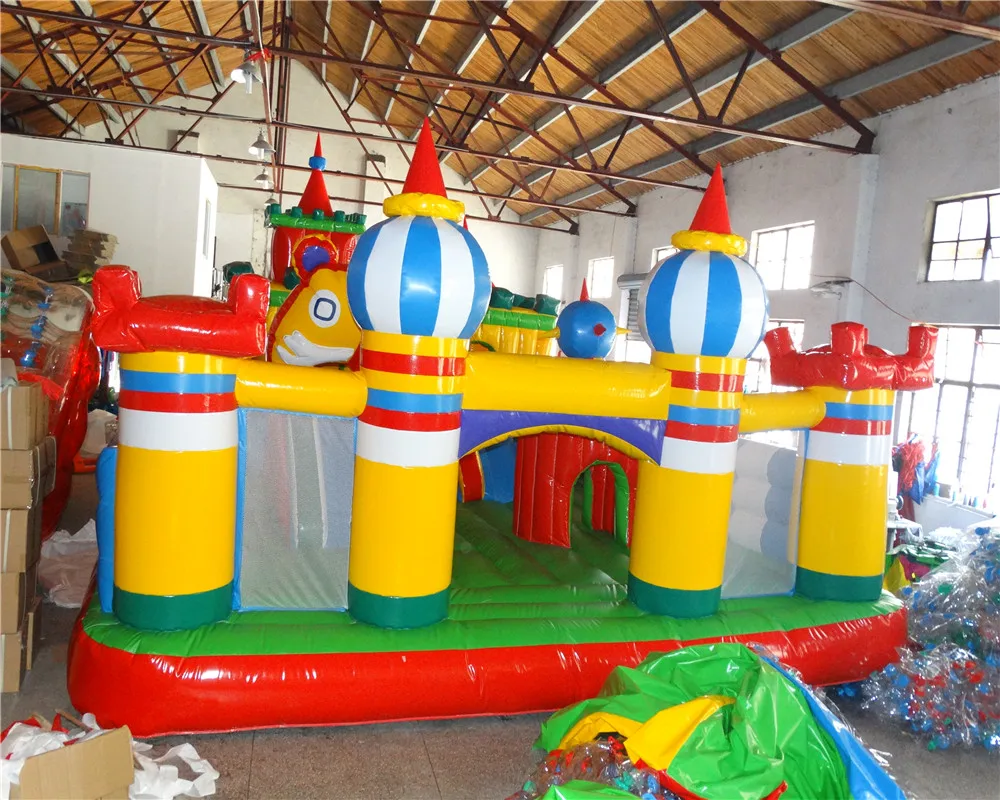 Inflatable Bounce House and Slide Combo, Popular Big City Indoor Playgrounds, Popular