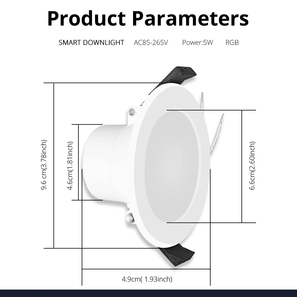 Zemismart 2.5 Inch 7W Wifi Rgbcw Led Downlight Voice Control Alexa Google Home Assistent Domotica