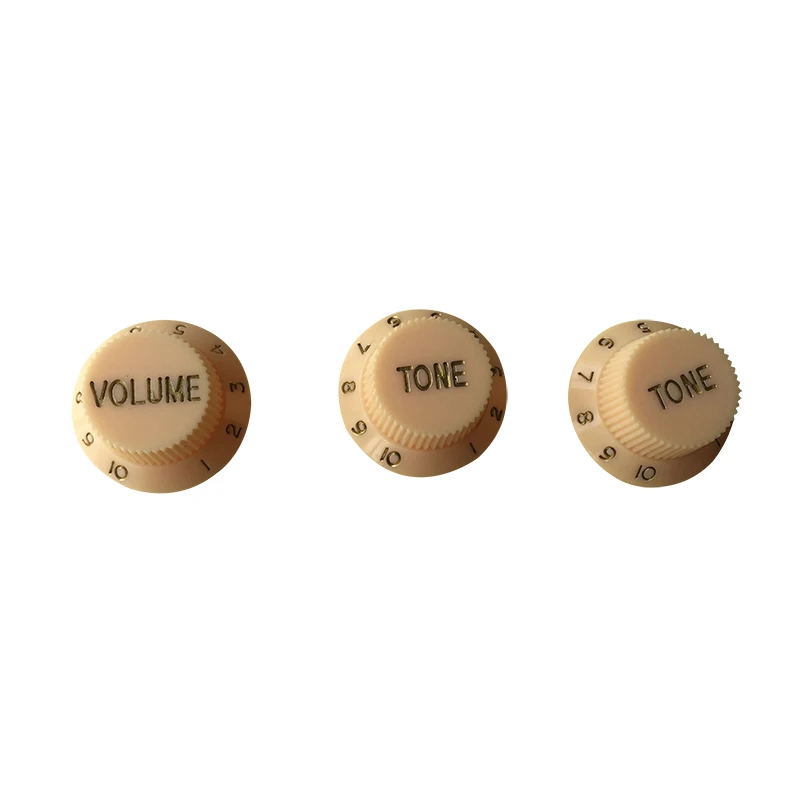 Guitar Parts Set of 3 PCS Stratocaster style 2 Tone &  1 Volume For Stratocaster Strat ST Guitar Control knobs, Various Color