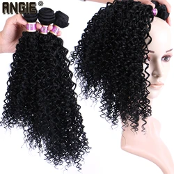 Bundles de tissage de cheveux bouclés crépus pour femmes noires, extensions de cheveux synthétiques à haute température