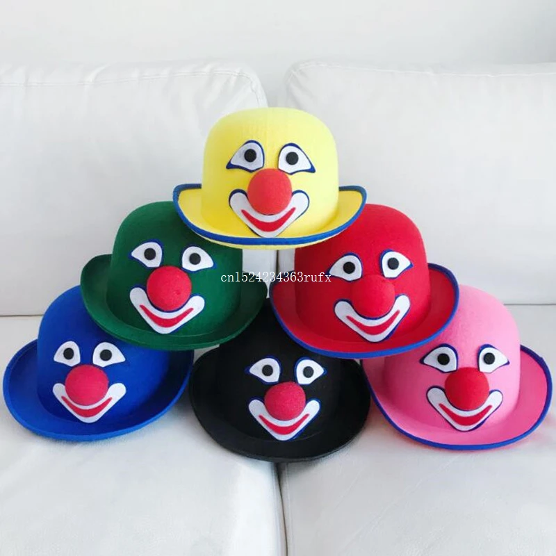 15pcs Adults Circus Clown Hats Cosplay Props Party Hats Performance Headwear Costume Accessory Party Decoration