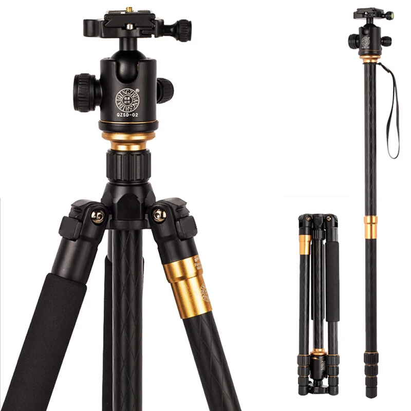 

QZSD Hot Q999 Professional Portable Tripod To Monopod+Ball Head For Digital SLR DSLR Camera Fold 43cm Max Loading 15Kg