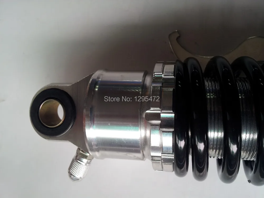 Universal 360mm Motorcycle 7mm spring nitrogen Rear Shock Absorber Suspension for honda yamaha suzuki silver chrome  & Black