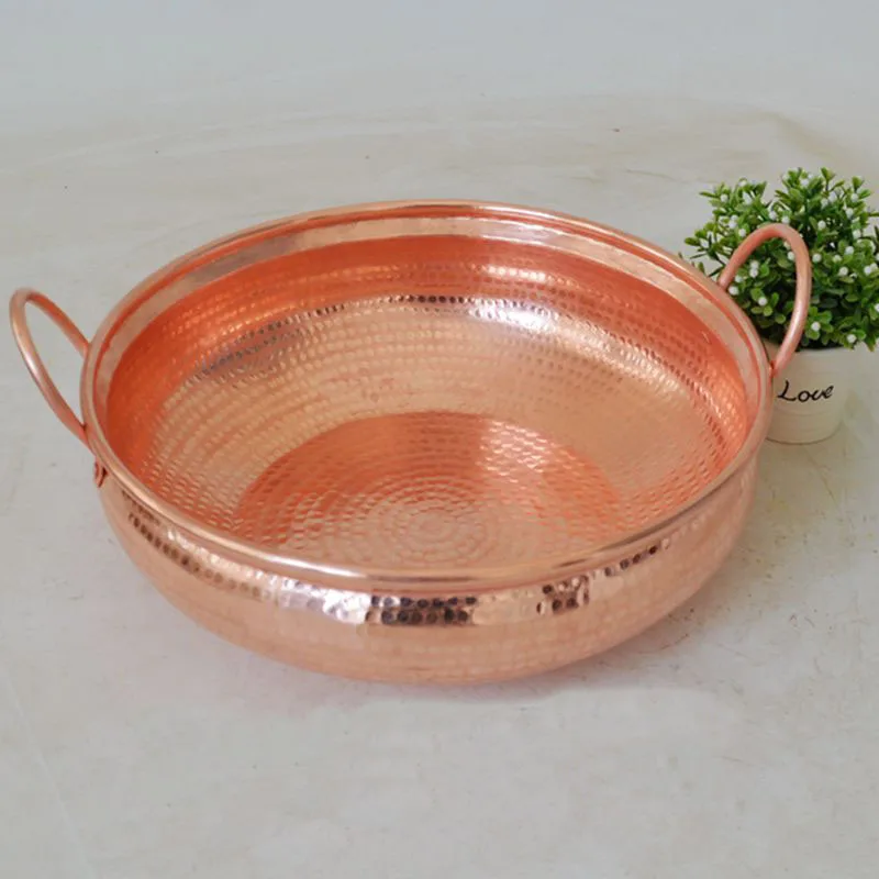 

Pure Copper Pot Large Size Hot Pot Copper with Handle Handmade High-grade Thick