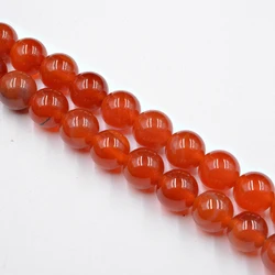 DIY Natural Red Carnelian agates Round Stone Beads agates Wholesale Loose Beads for Jewelry Making Necklace  4-12mm