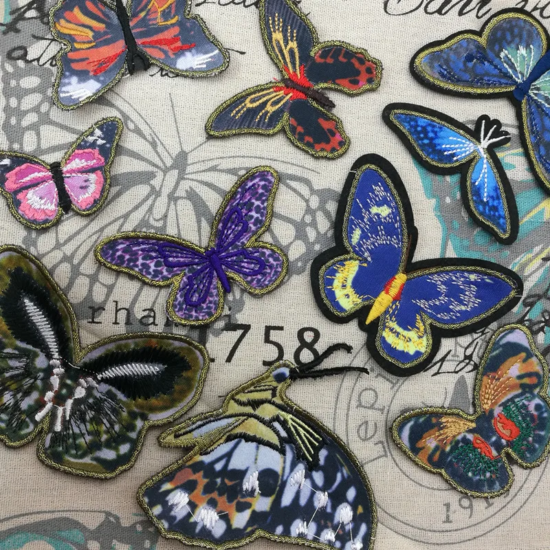 Embroidery Butterfly Sew On Patch Badge Embroidered Fabric Applique DIY