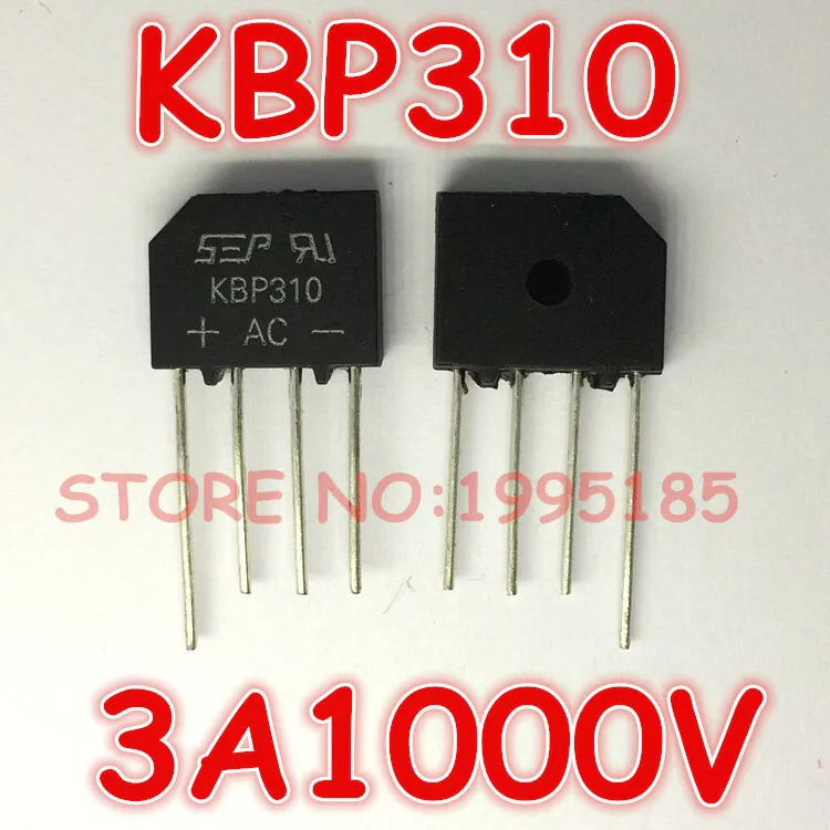 10Pcs/Lot KBP310 310 3A1000V Rectifier  Bridge