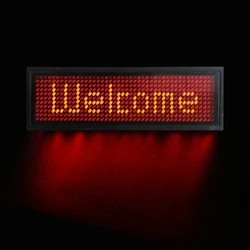 DIY LED electronic display screen LED badge business work card Ping scroll advertising light Trademark Breastplate Job number