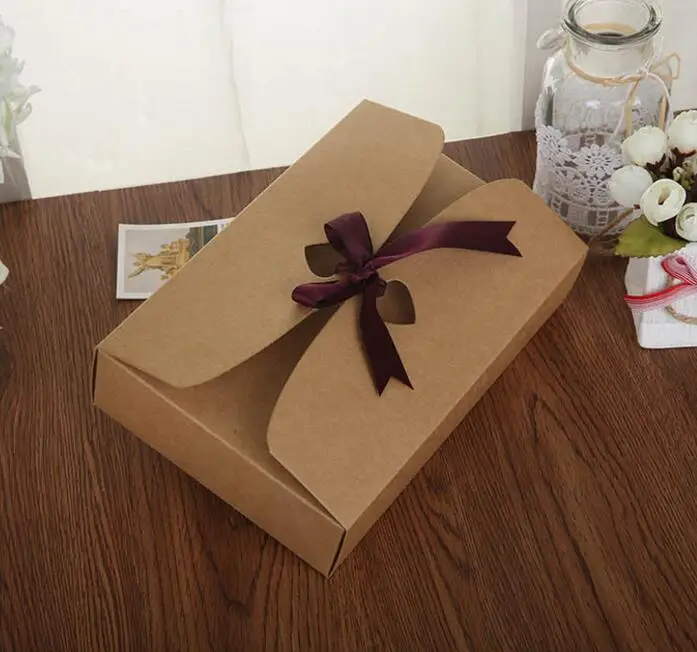 

Retro paper box packaging for chocolates, ribbon wedding invitation box,scarf/candy/make up gifts for guests wedding