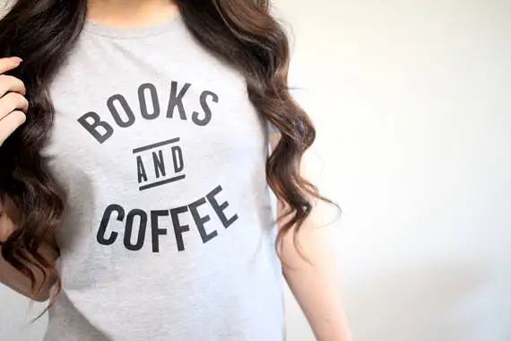 Skuggnas Books and Coffee Letter Print t Shirt Book Lovers Gift fashion girls t shirt Hispter tumblr tees casual tops