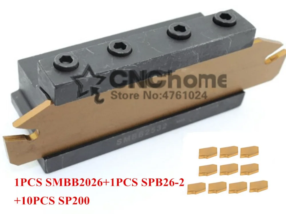 

20mm petiole SPB26-2 1pcs+SMBB2026 1pcs+ SP200 NC3020/NC3030 10pcs=12pcs/set NC3020/NC3030 Machining steel CNC lathe tool