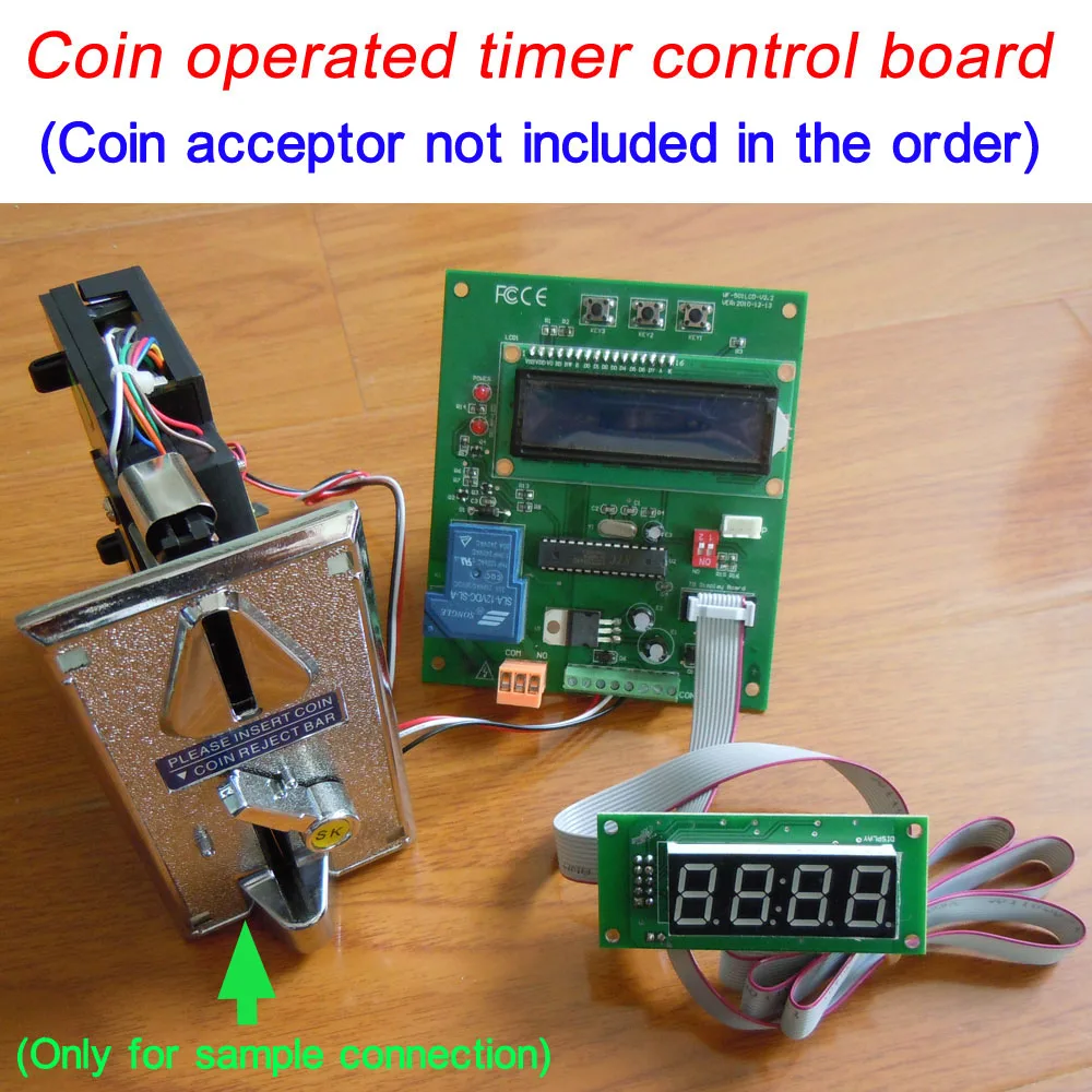 

Coin operated timer control board (can connnect both the pulse coin acceptor and bill acceptor )