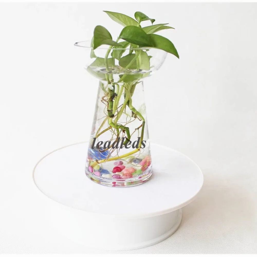 8In/20CM White Velvet Electric Motorized Rotating Display Turntable Rotating Advertising for display Jewelry, watch, Photograph