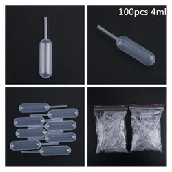 100 Uds 4ml de plástico pipetas de transferencia cuentagotas pipetas desechables para Magdalena de fresa helado de Chocolate