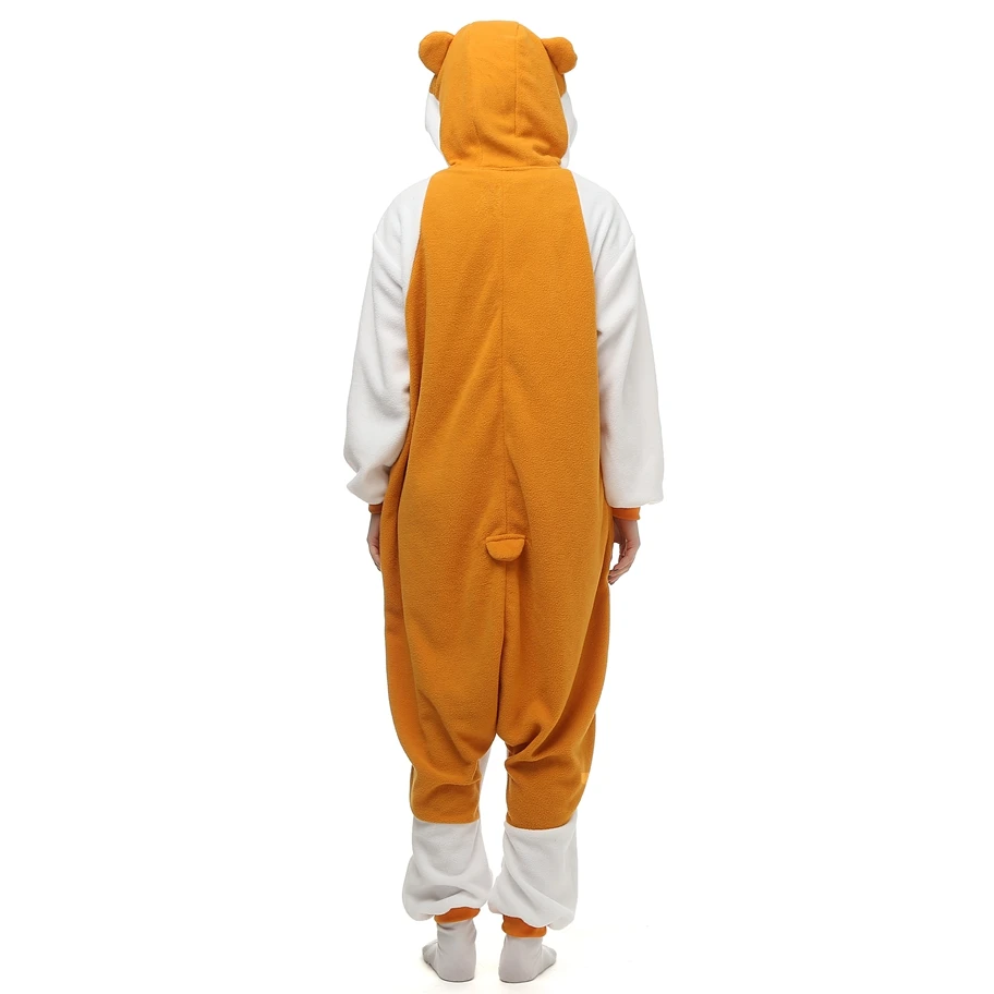 Kigurumi pijama de animales de hámster dorado para adultos, disfraz de Cosplay de dibujos animados para Halloween, fiesta de Carnaval