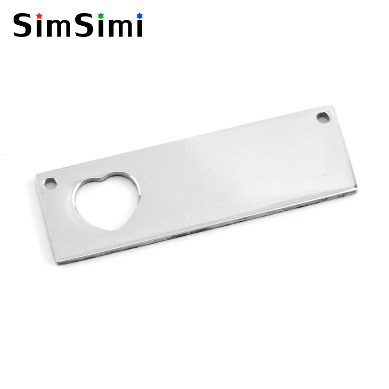 

Simsimi Women Choker Heart in Rectangle Rolo necklace Stainless steel Mirror polish pendant High quality wholesale 50pcs