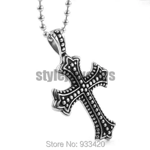 Free shipping! Cross Heart Pendant Stainless Steel Jewelry Punk Cross Motor Pendant SWP0188