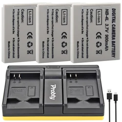 NB-4L Battery + Charger for CANON PowerShot ELPH 300 HS IXUS 220  SD1000  SD1100 IS  SD1400 IS SD200 SD30  SD30 Rockstar Red