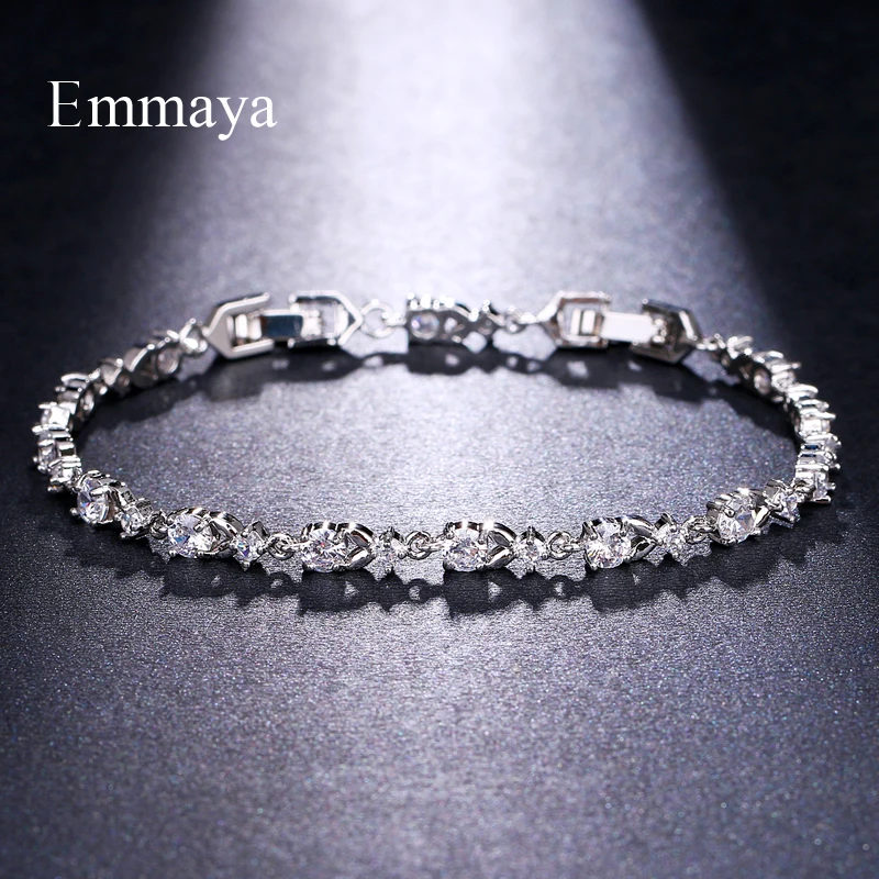 Emmaya Zircon Bride Wedding Bracelet & Bangles Hip hop Jewelry AAA CZ Stone Bracelets For Women Party Gift