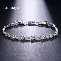 Emmaya ジルコン花嫁の結婚式のブレスレット & バングルヒップホップジュエリー AAA CZ 石のブレスレット女性のためのパーティーギフト