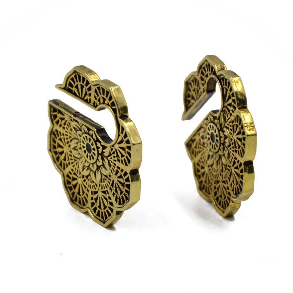 1 Piece Tribal Antique Vintage Mandala Folower Ear Weight Plug Ear Stretcher Expander Gauge Earring Body Piercing Jewelry