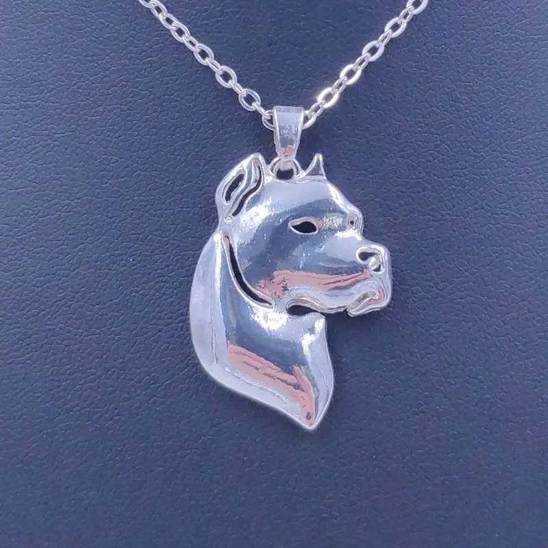 Dogo Argentina Necklace Dog Animal Pendant Gold Silver Plated Jewelry For Women Male Female Girls Ladies Kids AKC N121