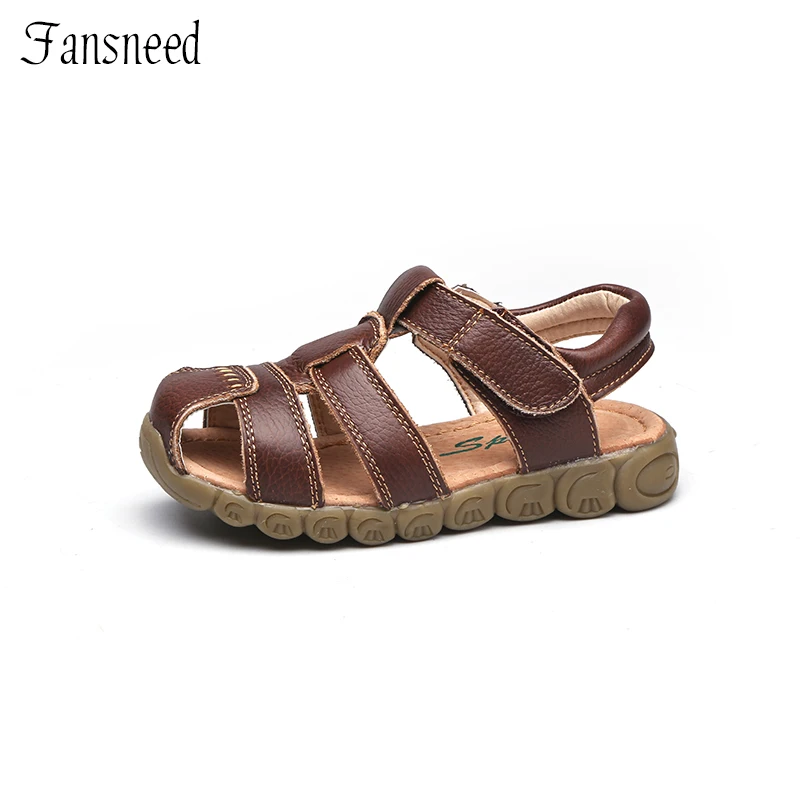 Children Shoes Summer Sandals Genuine Leather Quality Boys and Girls Beach Sandals  Cowhide Causal Kids Shoes