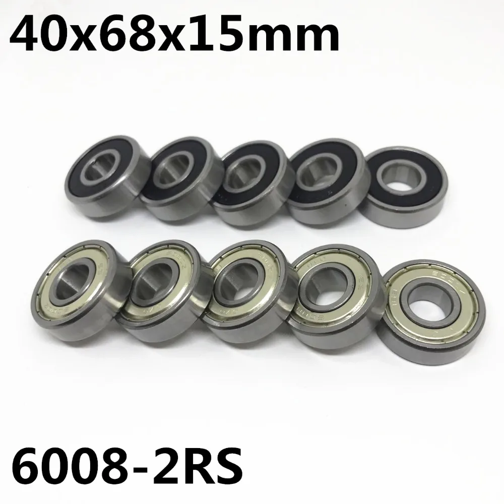 

2pcs High quality 6008-2RS ball bearing 40x68x15 mm deep groove ball bearing 6008RS 6008