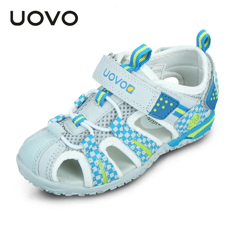 UOVO-Sandálias de gancho e laço para crianças, calçados da moda infantil, sandálias de praia de verão, meninos e meninas, tamanho 26-36, nova