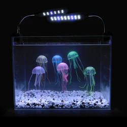 Artificial Jellyfish Aquarium Fish Tank Accessories Simulated Fluorescent Vivid Jellyfish Tank Decoration
