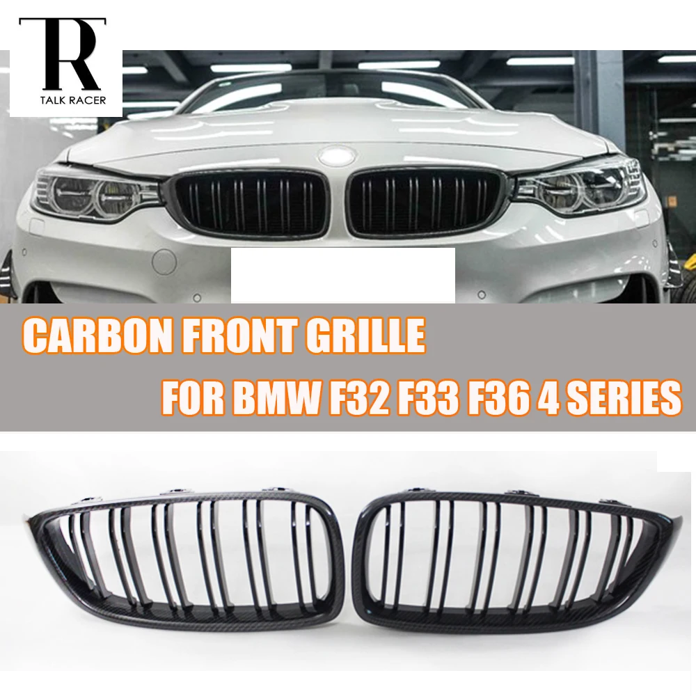 F32 F33 F36 Carbon Fiber + ABS Front Bumper Grill Grille for BMW F32 F33 F36 420i 428i 435i 420d 425d 430d 435d 2014 2015 2016