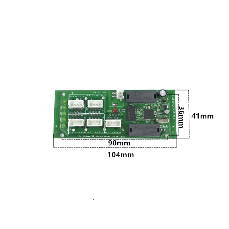 Oem 工場直接ミニ高速 10 / 100mbps 3 ポートイーサネットネットワーク lan ハブスイッチボード 2 層 pcb 3 rj45 5 v 12 v ヘッドポート