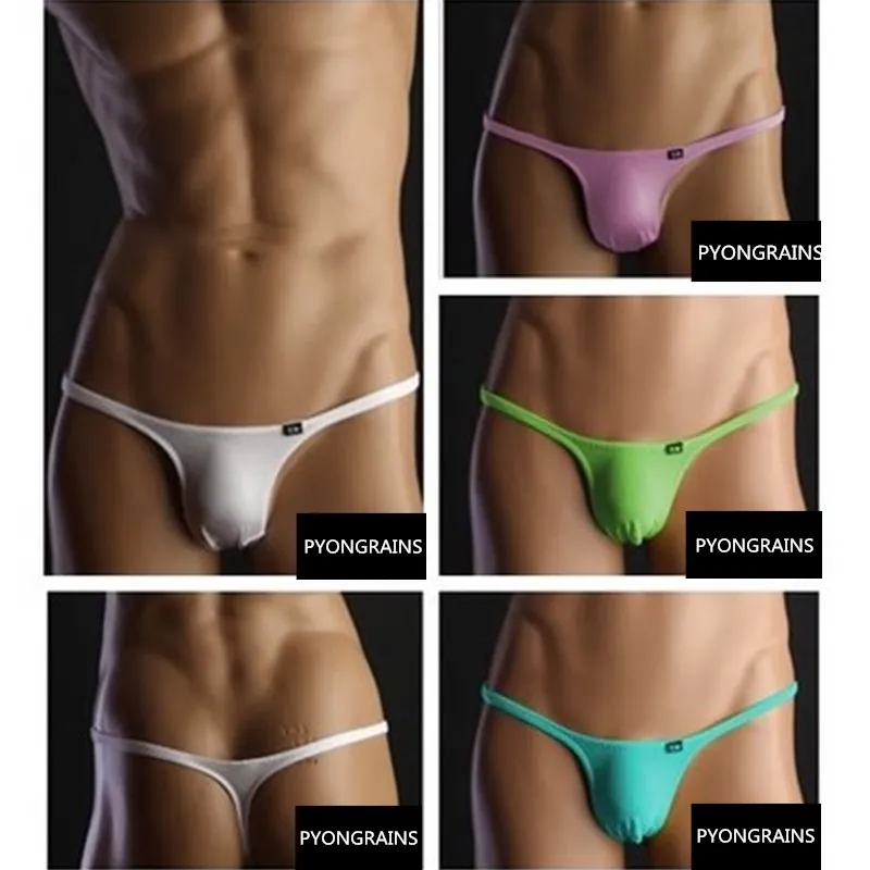 Ropa interior Sexy gay para hombres, tangas transparentes de varios colores, micro tangas