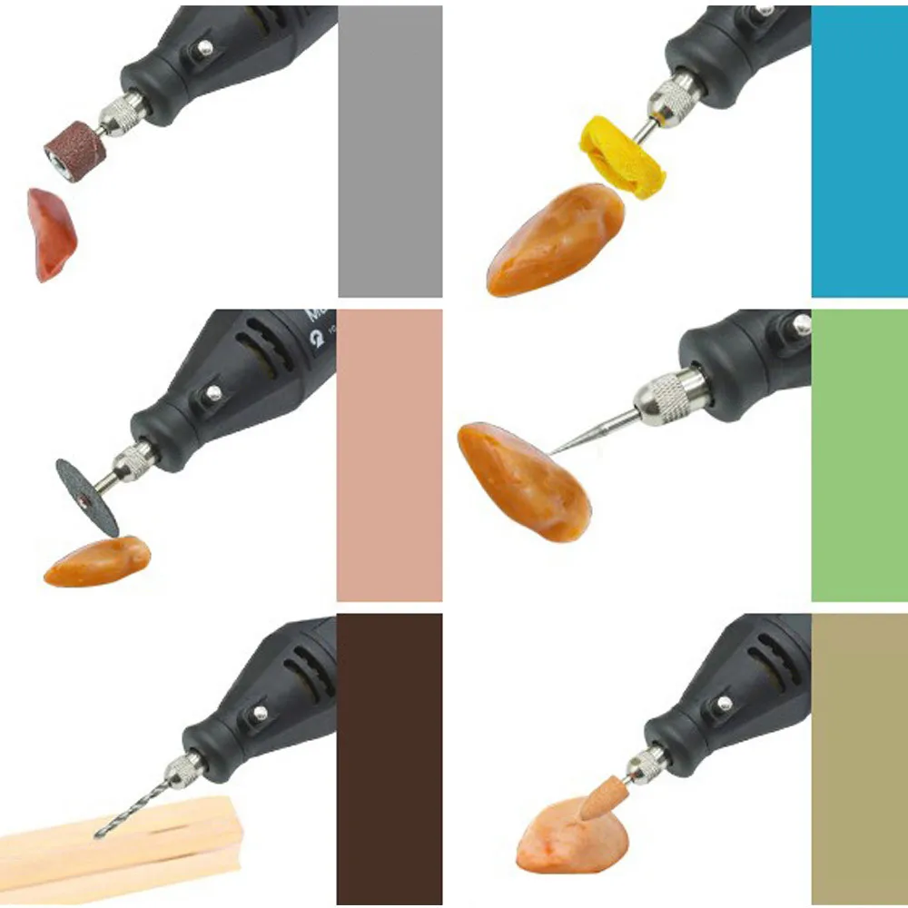 AC 110-230V smerigliatrice elettrica Dremel Dremel Drill Kit di strumenti di rettifica della velocità di regolazione per la fresatura lucidatura incisione Dremel accessori