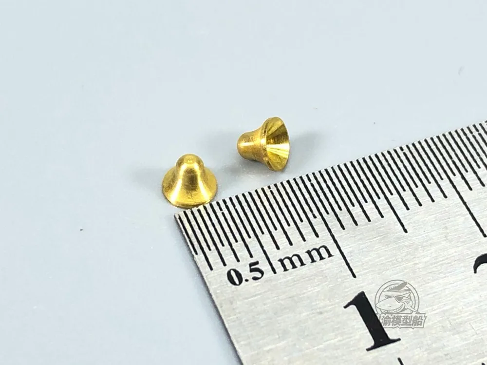 1/200 Scale Ship Model Naval Vessels Brass Bells 2pcs/set