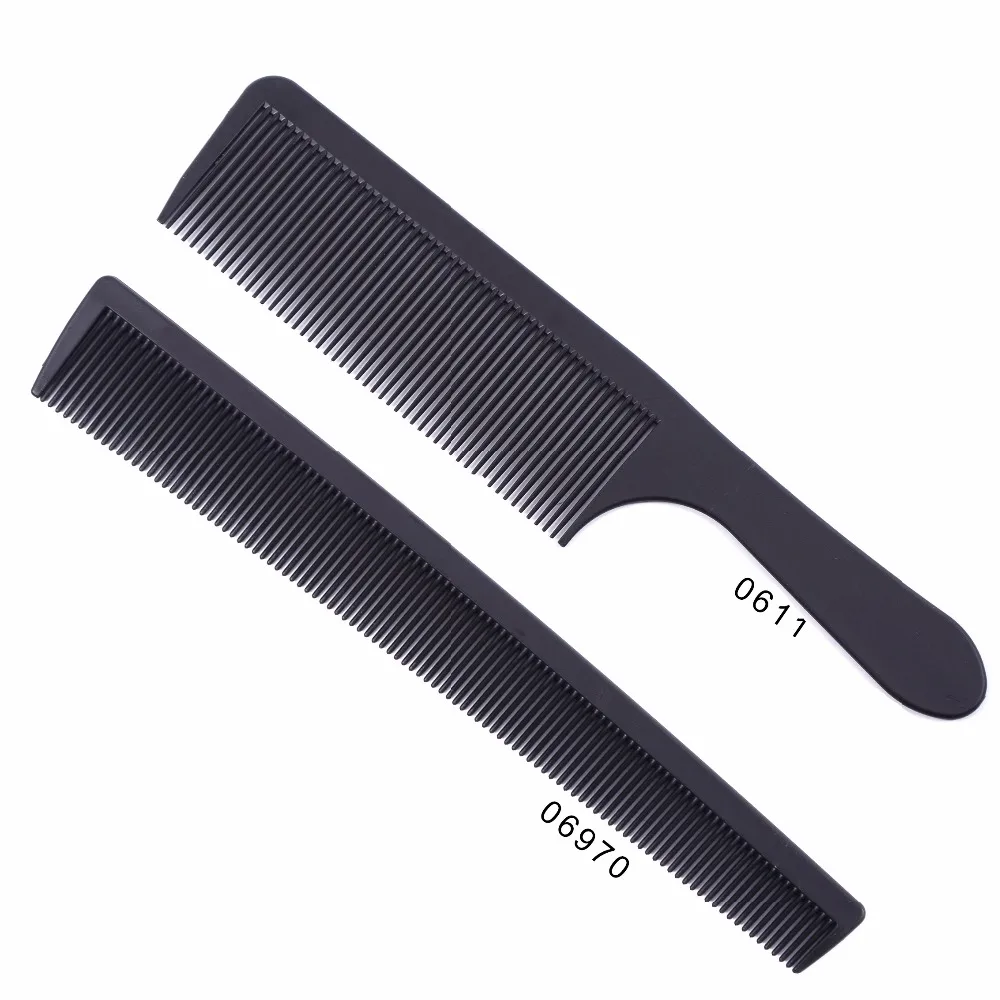 

2 pcs/set Black Professional Combs Hairdressing New Tail Comb Two Plastic Anti Static Comb Hair Cutting Comb Set