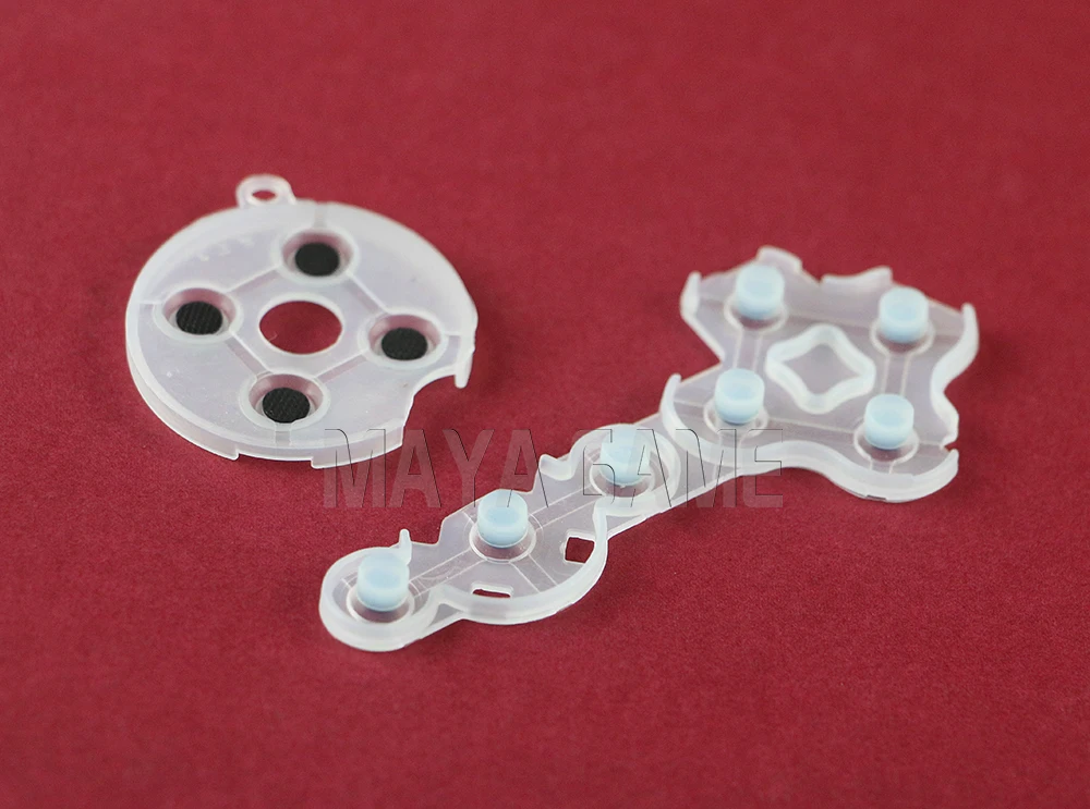 1 conjunto de controlador transparente adesivo condutor de borracha d-pad para xbox360 xbox 360 controlador sem fio