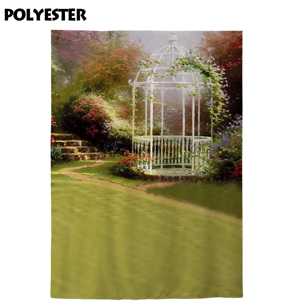 Fondo de fotografía Allenjoy jardín pabellón árboles de boda de verano foto telones de fondo photozone shoot photophone para estudio fotográfico