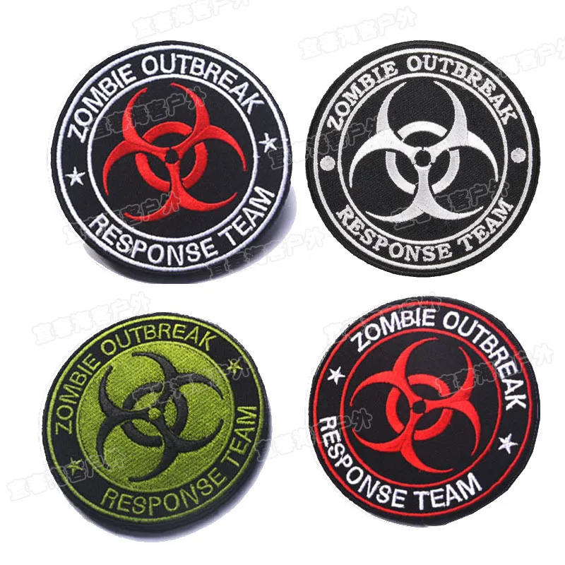 Zombie Outbreak Response Team Patch Embroidery Patches Badges Emblem Accessory  DIY 8CM Hook and Loop For Hats Pants