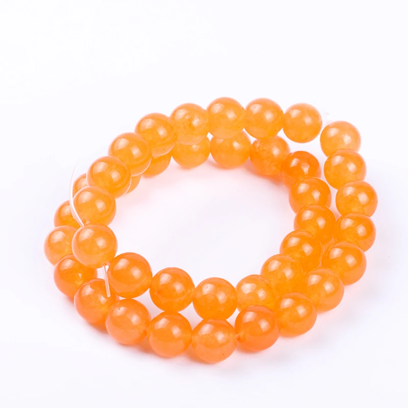 4/6/8/10/12 AAA Fashion Wholesale Natural Round Orange Red Loose Stone Beads For Bracelet Necklace DIY Jewelry Making