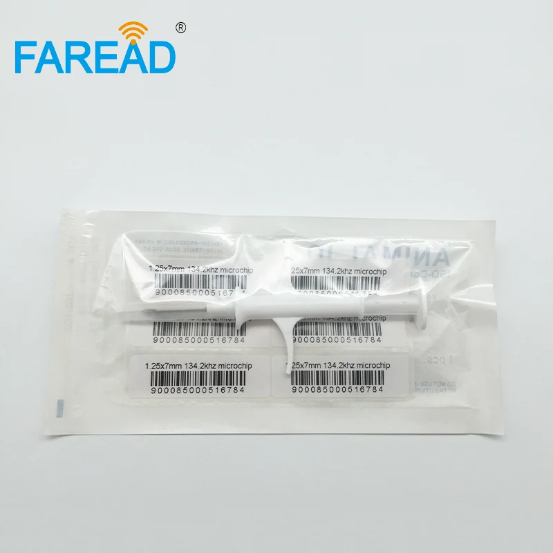 Free Shipping Turtle mini microchips 1.25*7mm ISO11784/785 FDX-B syringe for verterinary use