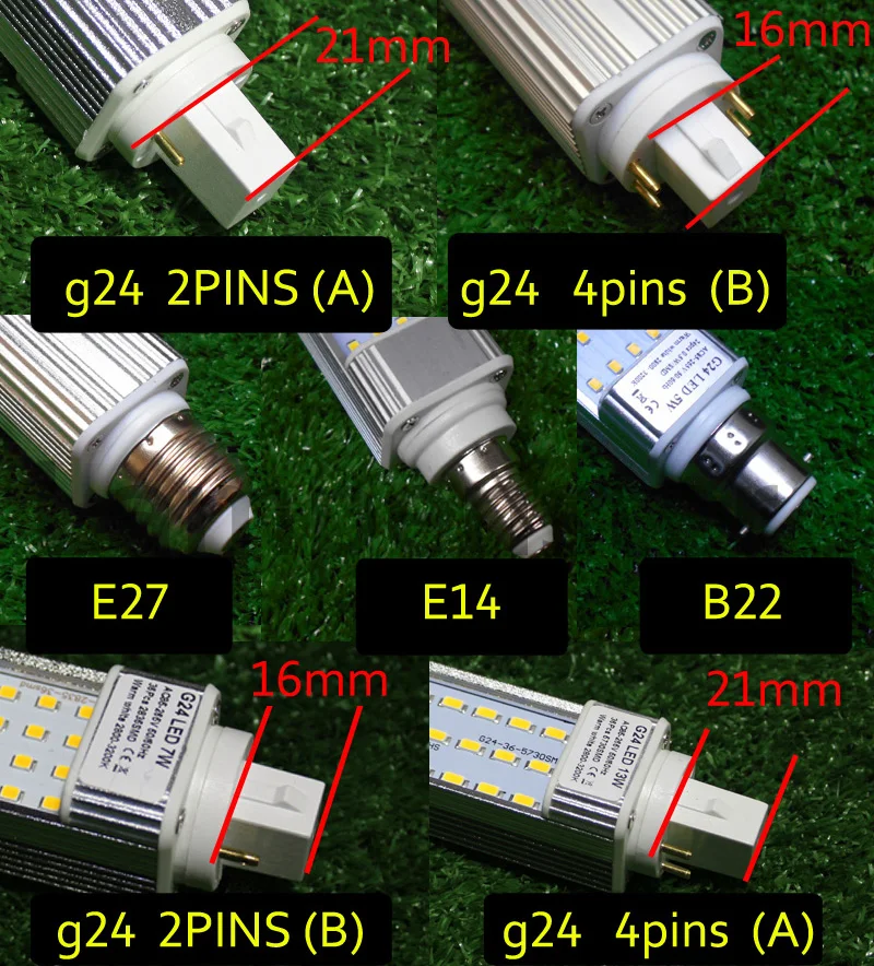 g24 led lamp 5W 7W 9W 10W 11W 12W 14w g24d-1 g24d-2 g24d-3 e27 led bulb e14 b22 LED SMD2835 5730 g24q gx24q led110V/220V 85-265V