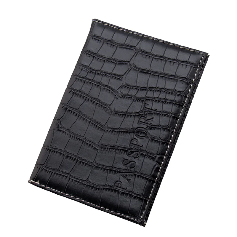 Zongshu brand Russian popular crocodile line passport holder case international standard size PU leather travel passport cover