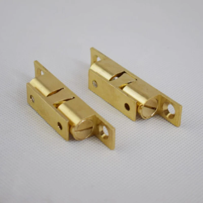 2 PCS 70mm Bronze Cupboard Drawer Brass Double Ball Catch Door Latch