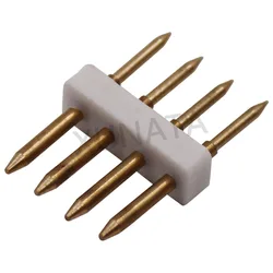 Conector de 2/4 pines, accesorio recomendado, clavijas de cobre de un solo Color RGB 110V 220V, tira LED, 10 Uds.