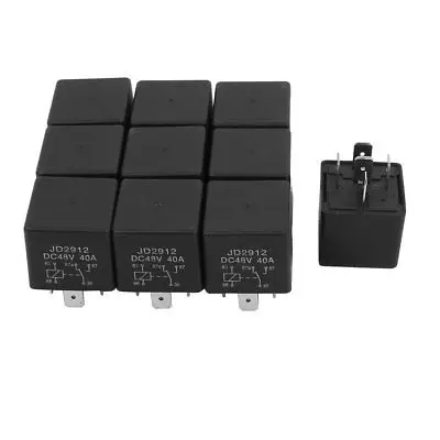 

JD2912 DC 48V Coil 40A 5 Pins SPDT Vehicle Car Security Power Relay 10pcs