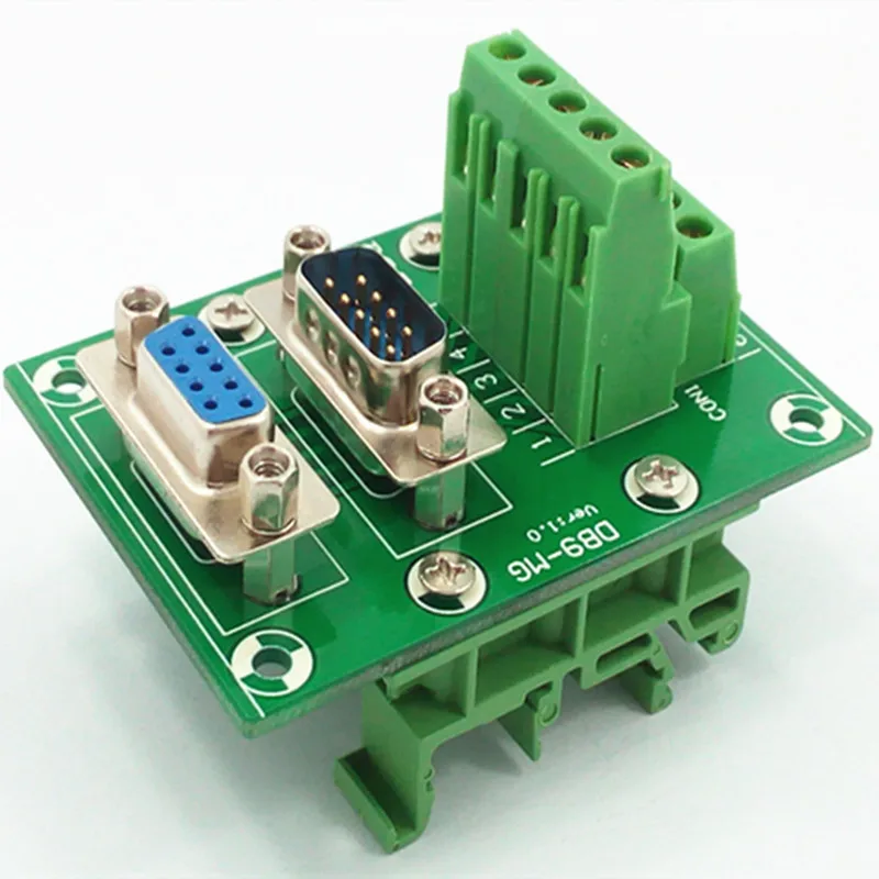 D-SUB DB9  Male/Female Header Breakout Board, Terminal Block, Connector.