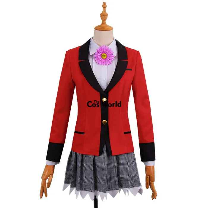 Comics Kakegurui Compulsive Gambler Yumemite Yumemi School Uniform Dress Coat Shirt Skirt Outfit Anime Cosplay Costumes image 2
