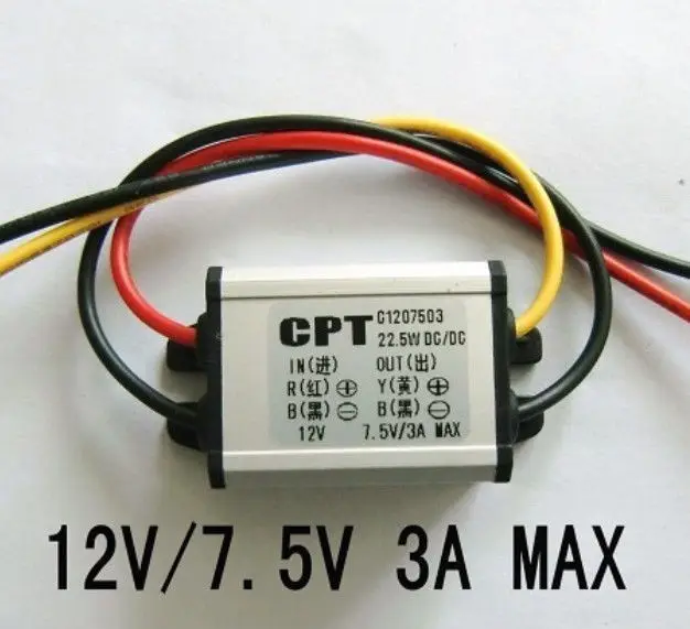 

10PCS DC DC buck Module 12V(9-20V) convert to 7.5V 3A output car led power adapter