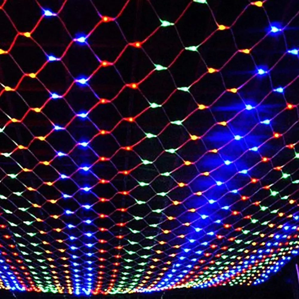 1.5*1.5 m 120LED fishing net flashing string Christmas waterproof decorative curtain background light